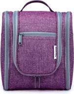 medium narwey hanging travel organizer bag for cosmetics and toiletries - purple, for men and women logo