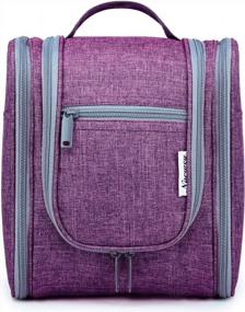 img 4 attached to Medium Narwey Hanging Travel Organizer Bag For Cosmetics And Toiletries - Purple, For Men And Women