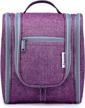 medium narwey hanging travel organizer bag for cosmetics and toiletries - purple, for men and women logo