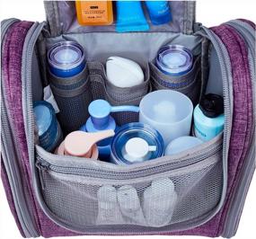 img 2 attached to Medium Narwey Hanging Travel Organizer Bag For Cosmetics And Toiletries - Purple, For Men And Women