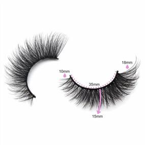 img 1 attached to 6D50 Veleasha False Eyelashes Natural Look Cat Eye Faux Mink Lashes 10 Pairs Fluffy Soft Handmade Criss-Cross Pack