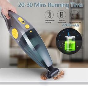 img 1 attached to 🚗 MOLGSDTH Car Vacuum Cleaner Cordless: High Power 120W, 8000pa Suction, Rechargeable Handheld Vacuum for Pet Hair, Wet and Dry Cleaning - Portable Hand Vac Cleaning Kit!