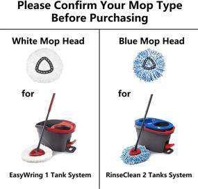 img 3 attached to EasyWring Spin Mop Refills - 4 Pack Replacement Heads with Rotating Base - Compatible with Ocedar Mop - 100% Microfiber - Deep Cleaning - Machine Washable & Easy to Replace