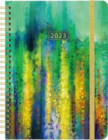 img 4 attached to 2023 Planner, Weekly Monthly Planner With Tabs, Hardcover, Elastic Closure, Inner Pocket, Daily Agenda Organizer & Calendar, 8.5" X 6.4", Watercolor Green And Gold