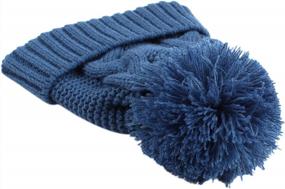 img 1 attached to Зимняя детская шапка Twist с помпоном - теплая вязаная шапочка для мальчиков и девочек