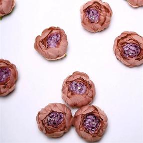 img 3 attached to 10 Pack 3" Dusty Rose Silk Peony Flower Heads - Perfect For DIY Wedding, Bouquets, Centerpieces & Wreaths