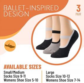 img 3 attached to Non-Slip Yoga Socks For Women: Perfect For Pilates, Barre, And Ballet Workouts