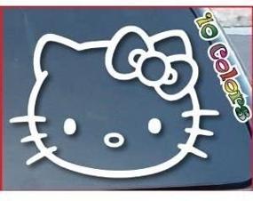 img 1 attached to 🐱 Наклейка Hello Kitty для автомобиля на стекло из винила - 4" белая