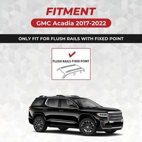 img 3 attached to Alavente Roof Rack Crossbar For GMC Acadia 2017-2022 With 130Lbs Capacity, Adjustable Luggage Cargo Carrier Bar, Aluminum Made For Canoe, Kayak, And Bike Transportation On Side Rails Rooftop.