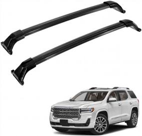 img 4 attached to Alavente Roof Rack Crossbar For GMC Acadia 2017-2022 With 130Lbs Capacity, Adjustable Luggage Cargo Carrier Bar, Aluminum Made For Canoe, Kayak, And Bike Transportation On Side Rails Rooftop.
