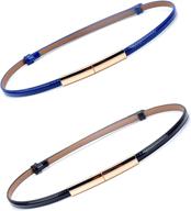 stylish slim fit adjustable waistband for women – leather belts for fashionable accessories logo