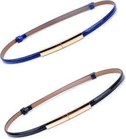 img 4 attached to Stylish Slim Fit Adjustable Waistband for Women – Leather Belts for Fashionable Accessories