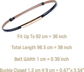 img 1 attached to Stylish Slim Fit Adjustable Waistband for Women – Leather Belts for Fashionable Accessories