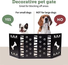 img 3 attached to Versatile Free Standing Pet Gate: Perfect for Small Dogs, Stairs, Doorways | Adjustable Width 23.5-47 inch, Height 18.75 inch