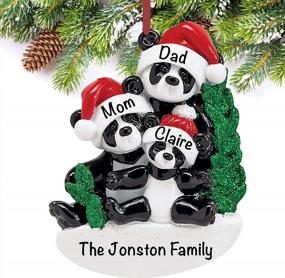 img 3 attached to 2022 Unique Family Christmas Ornaments - Polyresin Panda Bear Family Ornament - Personalized Family Of 3 Decoration - Ideal Gifts For Mom, Dad, Kids, Grandma, Grandpa - Long-Lasting Family Décor