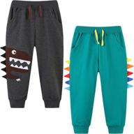 kids' rewangoing cartoon drawstring elastic sweatpants: comfy and stylish boys' clothing logo