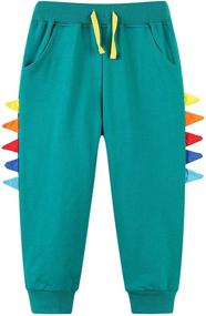 img 1 attached to Kids' REWANGOING Cartoon Drawstring Elastic Sweatpants: Comfy and Stylish Boys' Clothing