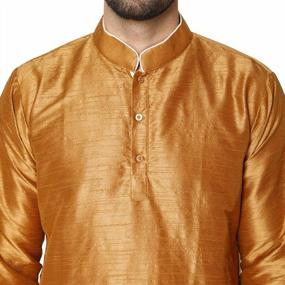 img 2 attached to Traditional Indian Menswear: Silk Blend Dhoti Kurta Set For A Classic Look