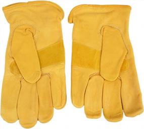 img 1 attached to Водительские перчатки премиум-класса из воловьей кожи для мужчин — Forney 53048 — большой размер