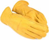 premium cowhide leather driver gloves for men - forney 53048 - large size logo