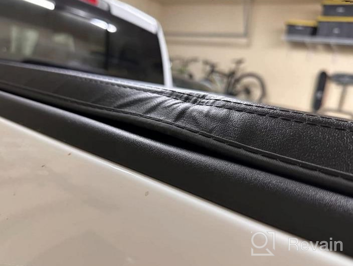 img 1 attached to Premium Soft Vinyl Tonneau Cover For Dodge Ram 1500/2500/3500 - Fits 6.4/6.5 FT Feed Bed - Easy Roll-Up Design - Compatible With 2002-2018 Models - No RamBox On Top - Fleetside Only review by Brian Thao