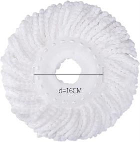 img 3 attached to 🧹 High-Quality 3 Pack Spin Mop Head Replacement - Microfiber Refill for 360° Easy Cleaning