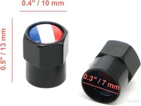 img 3 attached to AutoE 5PCS Wheel Tire Valve Caps Stem Covers National Flag Logo Sticker Car Auto Motorcycle Bicycle Accessories (France)