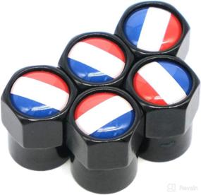 img 4 attached to AutoE 5PCS Wheel Tire Valve Caps Stem Covers National Flag Logo Sticker Car Auto Motorcycle Bicycle Accessories (France)