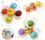 🚼 dicosky 3pcs suction toys for baby: spinning top, bath & sensory toys for stress relief, ideal gift for girls & boys logo