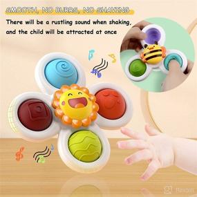 img 3 attached to 🚼 Dicosky 3PCS Suction Toys for Baby: Spinning Top, Bath & Sensory Toys for Stress Relief, Ideal Gift for Girls & Boys