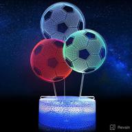 ⚽ 3d soccer night light: led illusion football table desk lamps for sport fan boys and girls - decorative lighting and cool toy gift idea логотип