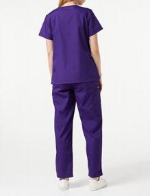 img 3 attached to SIVVAN Women'S Mock Wrap & Cargo Pants Scrub Set - Comfortable And Practical Workwear