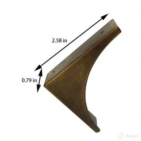 img 1 attached to 🔧 Pack of 4 Vintage Bronze Corner Protectors for Furniture - Metal Box Edge Safety Guards