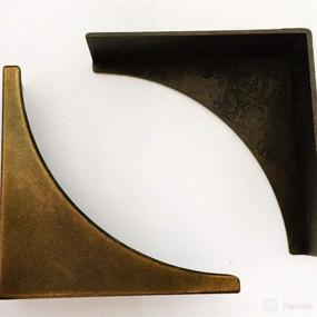 img 3 attached to 🔧 Pack of 4 Vintage Bronze Corner Protectors for Furniture - Metal Box Edge Safety Guards