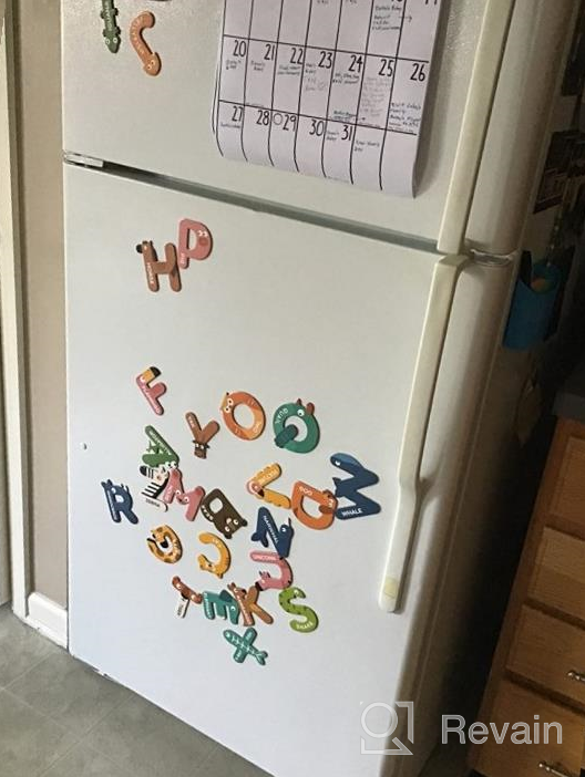 img 1 attached to JCREN Jumbo Magnetic Animals Alphabet Letters Set - Large Uppercase ABC Fridge Magnets For Fun Learning, Spelling & Preschool Education - Perfect Refrigerator Gift For Boys & Girls 3-5 Years Old review by Phil Oliveira