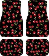 🍒 aoopistc cute cherry non-slip car floor mats 4-pack - durable auto foot mats with universal fit for suvs, trucks, and sedans logo