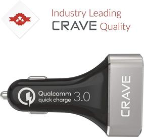 img 3 attached to 🔌 Crave CarHub 54W 4 Port USB Car Charger with Qualcomm Quick Charge 3.0 - Black