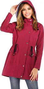 img 3 attached to DOSWODE Waterproof Raincoat Lightweight Windbreaker Women's Clothing via Coats, Jackets & Vests