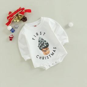 img 3 attached to Newborn Baby Boy Girl Valentine'S Outfit - Funny Letter Sweatshirt Romper & Long Sleeve Shirt Tops For Fall/Winter