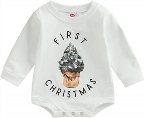 img 4 attached to Newborn Baby Boy Girl Valentine'S Outfit - Funny Letter Sweatshirt Romper & Long Sleeve Shirt Tops For Fall/Winter