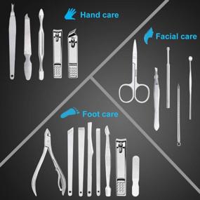 img 2 attached to Experience Professional Nail Care With 18 Pieces Stainless Steel Manicure Set And Luxurious Travel Case