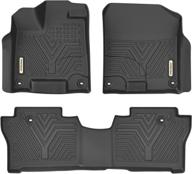 🚗 high-quality floor mats for honda passport: yitamotor custom fit tpe liners, all-weather protection for 1st & 2nd row (2019-2023) logo