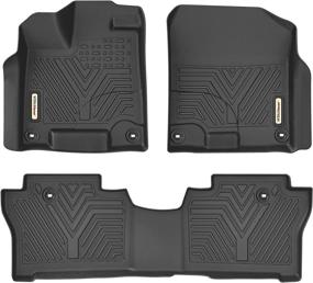 img 4 attached to 🚗 High-Quality Floor Mats for Honda Passport: YITAMOTOR Custom Fit TPE Liners, All-Weather Protection for 1st & 2nd Row (2019-2023)