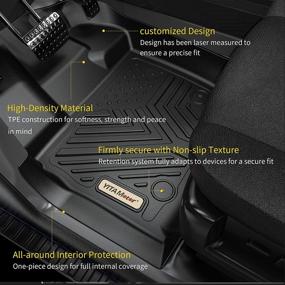 img 2 attached to 🚗 High-Quality Floor Mats for Honda Passport: YITAMOTOR Custom Fit TPE Liners, All-Weather Protection for 1st & 2nd Row (2019-2023)