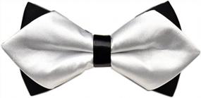 img 2 attached to Men'S Pre-Tied Bow Tie Solid Color Double Layer Adjustable Gift