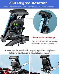 img 1 attached to BRCOVAN Motorcycle Phone Mount with 15W Qi Wireless Charger, 20W USB C Fast 📲 Charging Port, Waterproof One-Touch Lock & Quick Release Handlebar Cell Phone Holder for 4''-7'' Cellphones