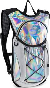 img 3 attached to Ultimate Hydration Backpack for Outdoor Activities: 2L Bladder, Bite Valve, Zippered Pockets