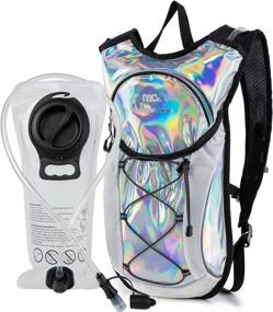 img 4 attached to Ultimate Hydration Backpack for Outdoor Activities: 2L Bladder, Bite Valve, Zippered Pockets