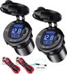 2 pack charge charger voltmeter waterproof logo