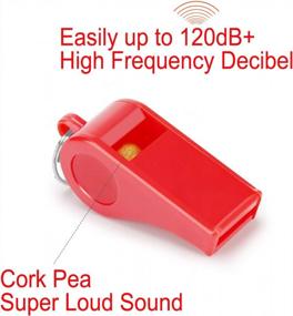 img 3 attached to Pack Of 12 Red Emergency Whistles With Lanyard - Super Loud Plastic Whistles For Self-Defense, Lifeguard, And Emergencies